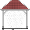 mnh035 oak gazebo front rear