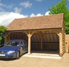 oak framed double garage