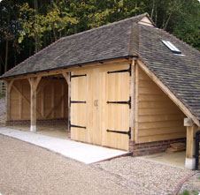 oak framed triple garage