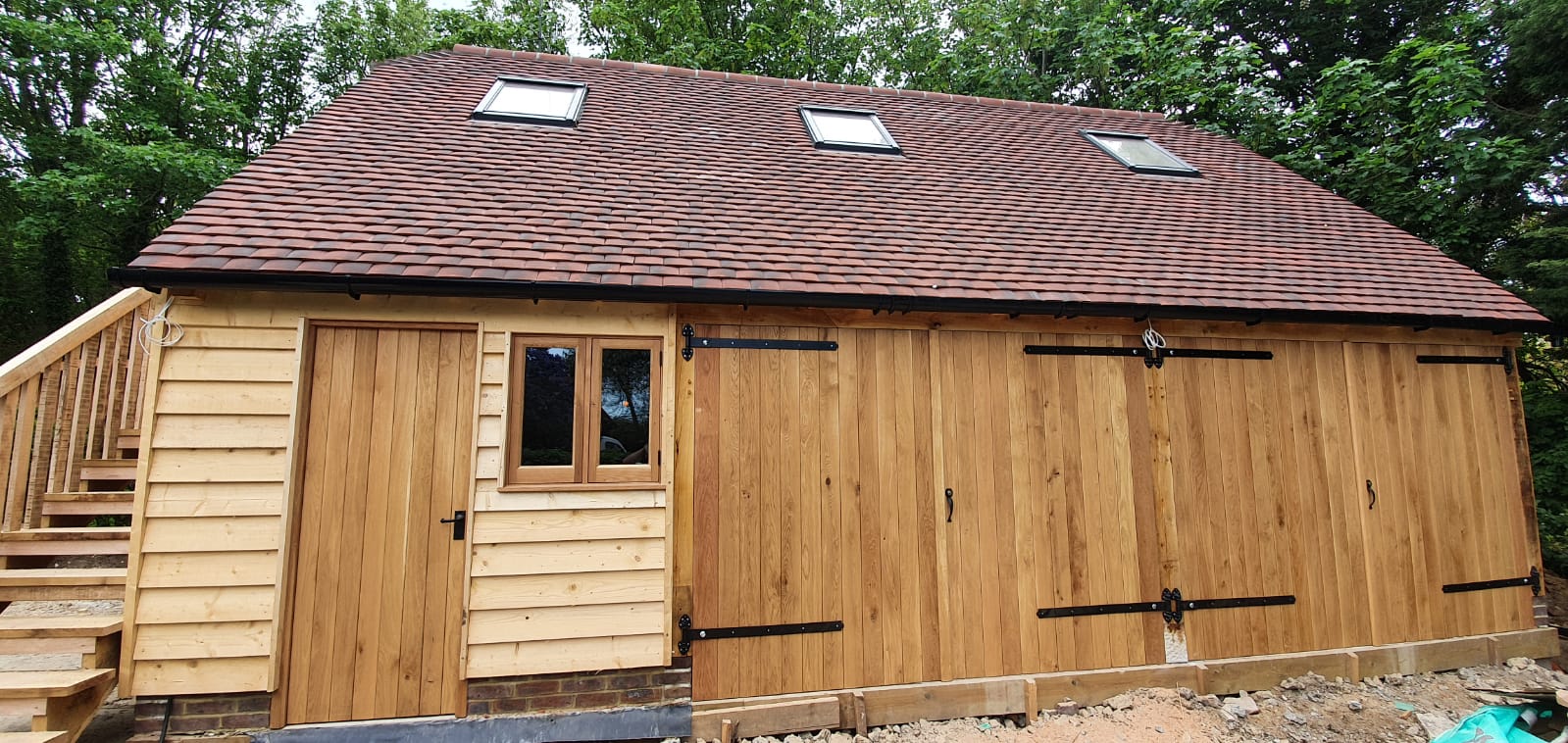 Bespoke oak framed garage