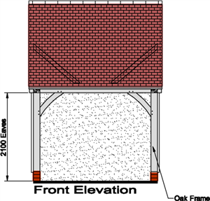 mnh007 one bay oak garage front