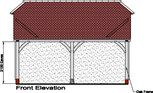 mnh012 two bay garage front