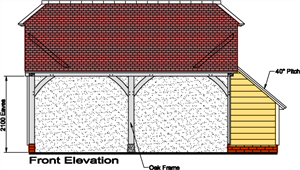 mnh015 two bay garage front