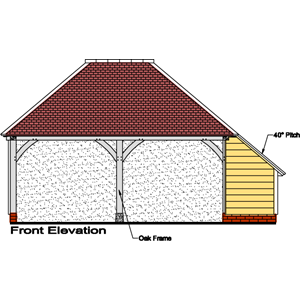 mnh016 two bay garage front