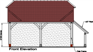 mnh018 two bay garage front