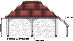 mnh019 two bay garage front