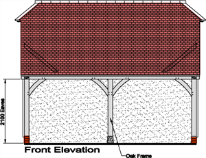 mnh021 two bay garage front