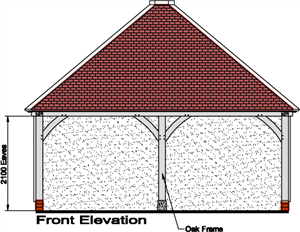 mnh022 two bay garage front