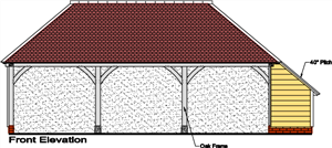 mnh028 three bay garage front