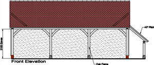 mnh029 three bay garage front