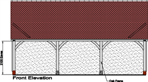 mnh032 three bay garage front